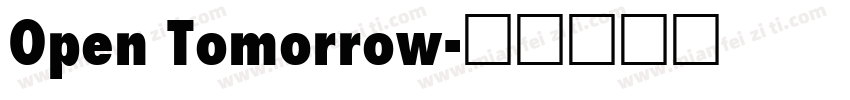 Open Tomorrow字体转换
